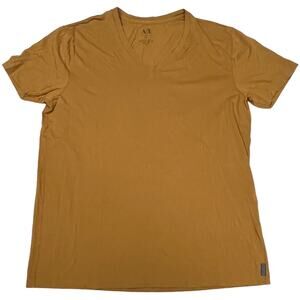 Armani Exchange T-Shirt Burnt Orange Brown Short Sleeve Men's Medium Pima Cotton